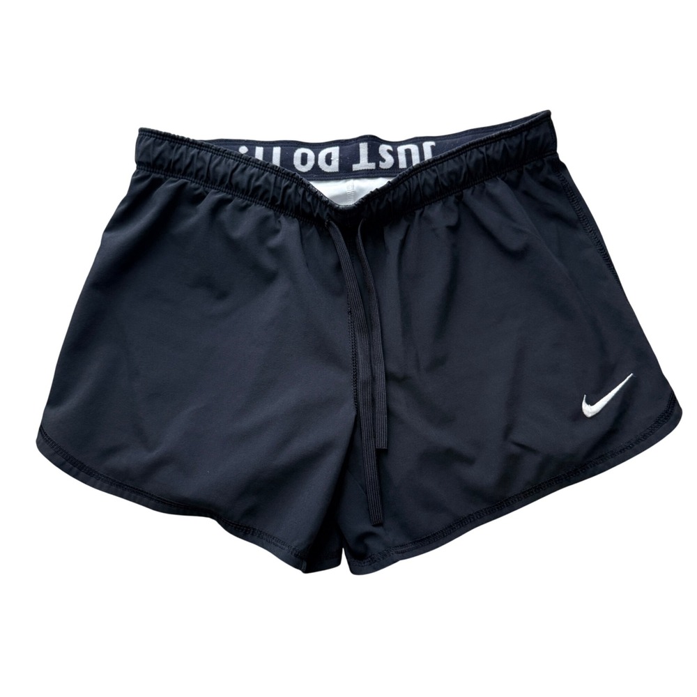 Nike Running Shorts Womens Small Black Dri-FIT Just Do It Liner Athletic Gym